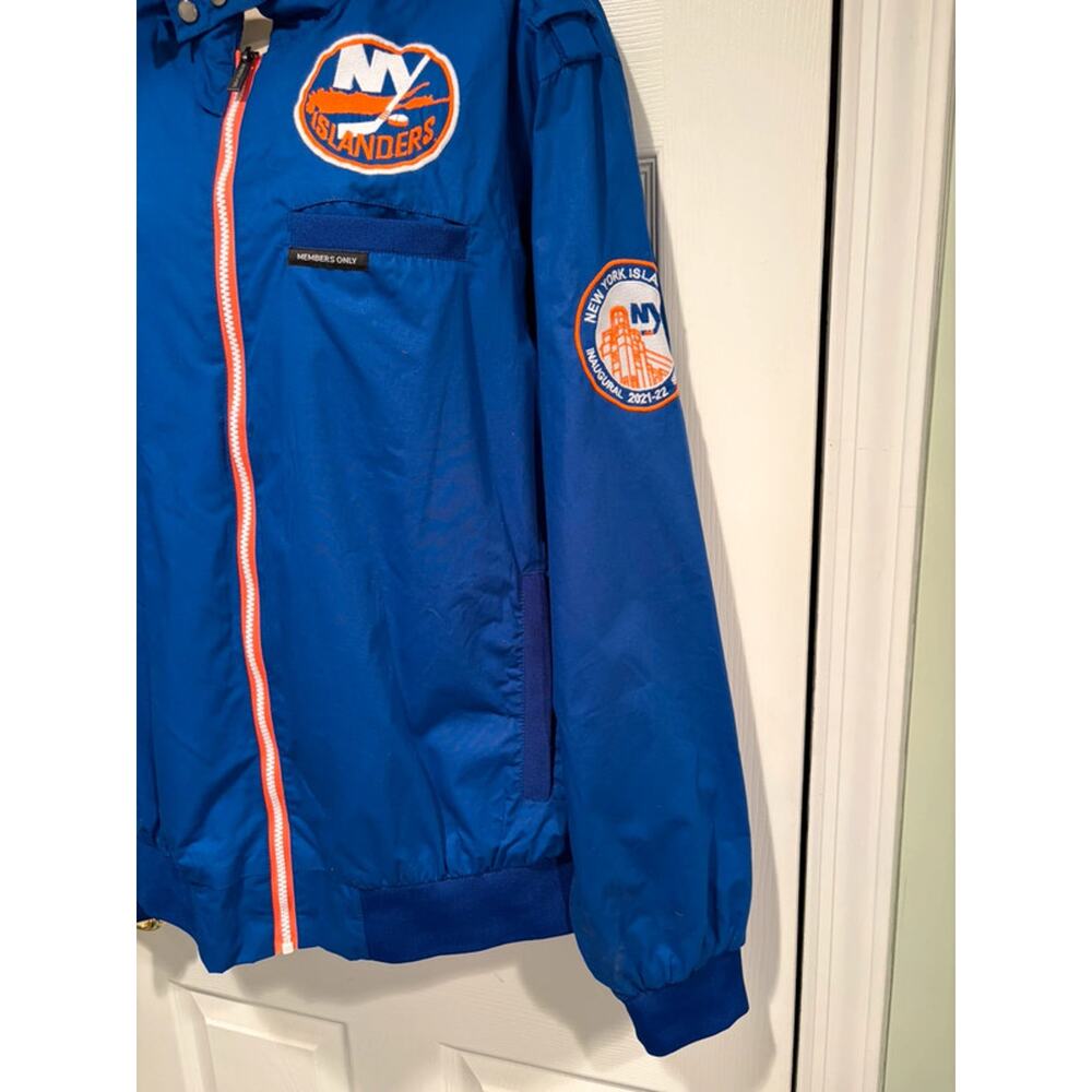 Members Only NY Islanders Jacket XL NHL 2021 Inaugural Season Blue NWT Hockey - Picture 8 of 16